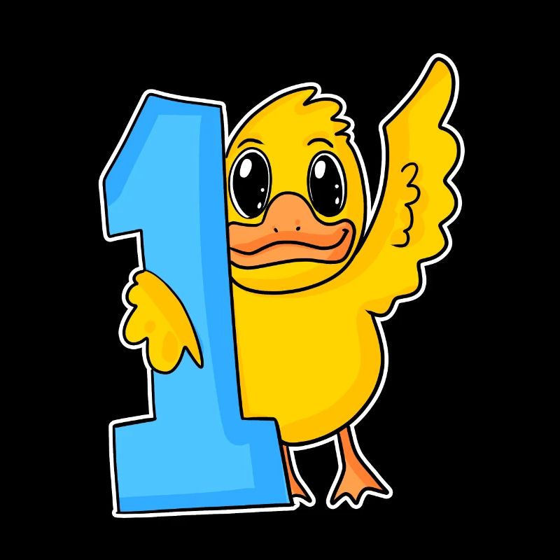 1 Jahr alt - Einschulung - Ente Motiv - Gewinner