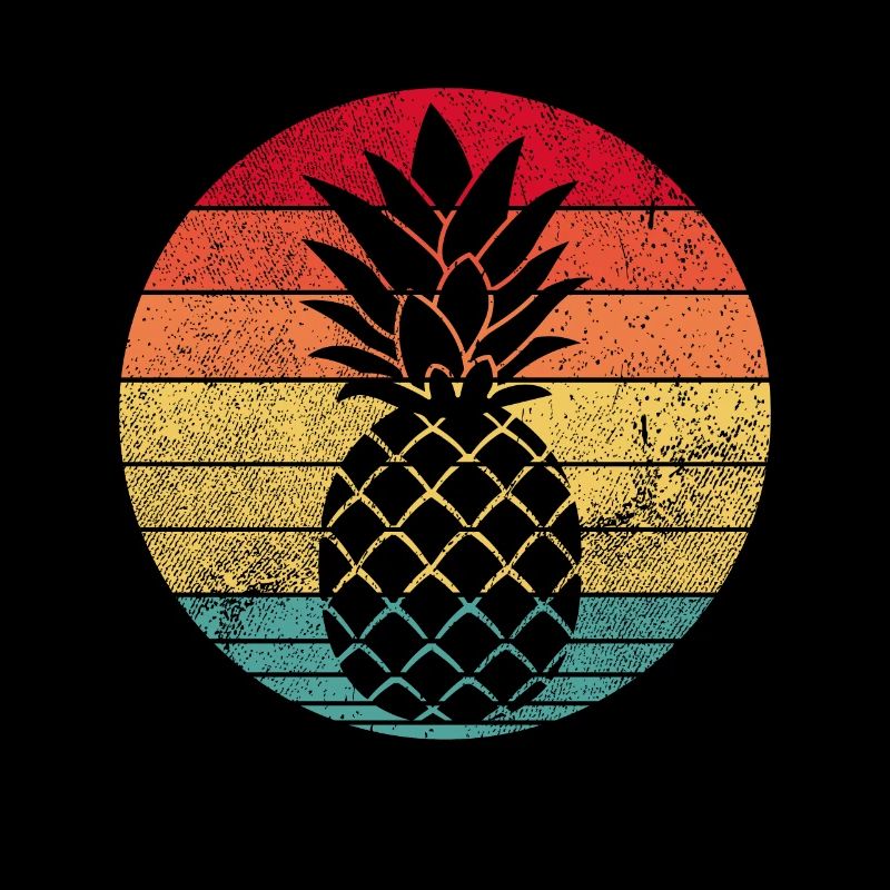 Ananas Früchte Retro Stil Vintage