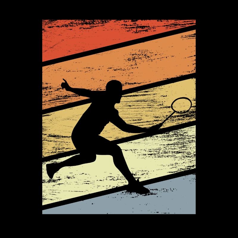 Joueur de badminton vintage