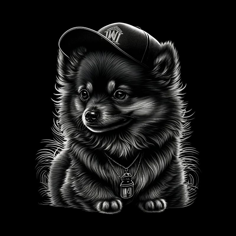 Spitz nain à casquette