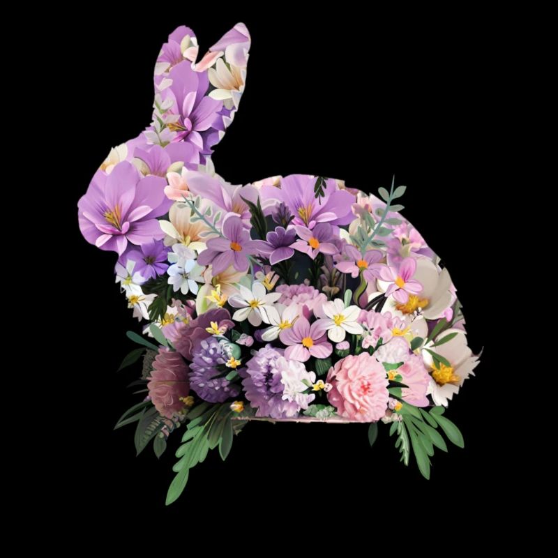 Fleurs lapin de Pâques