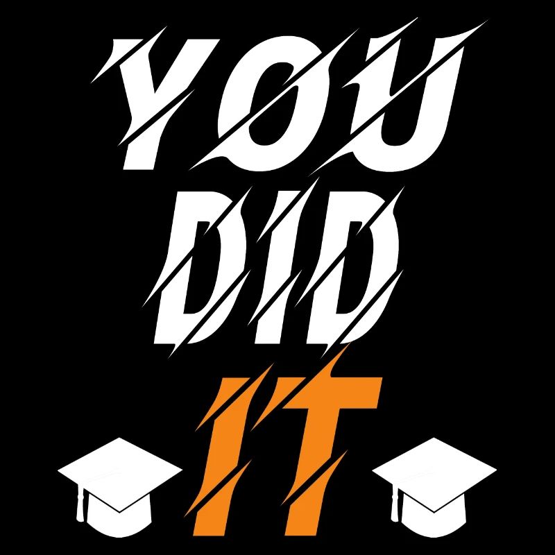 Du hast es geschafft, Abschluss cooles Design