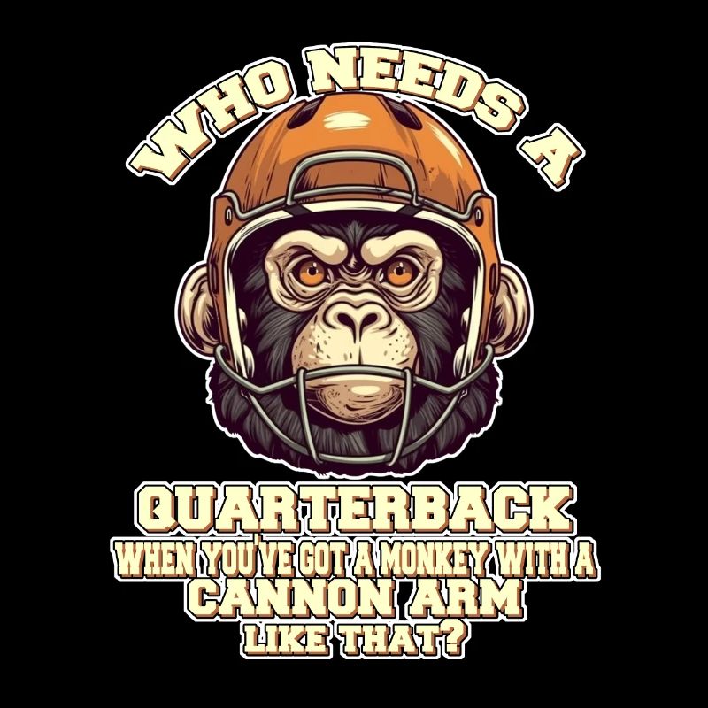 Motivierender Quaterback Affe