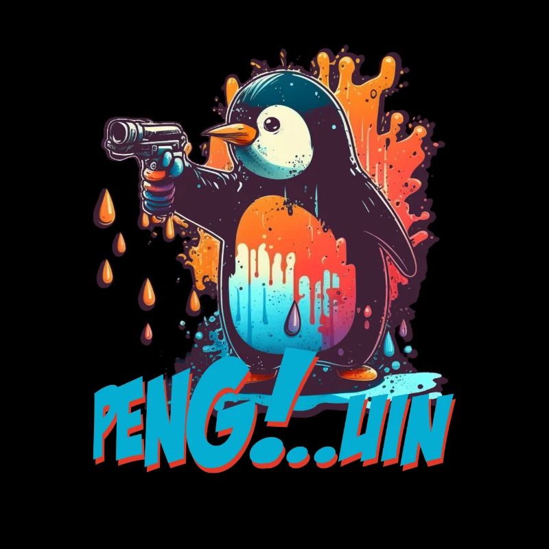 Pen..guin Pinguin mit Pistole
