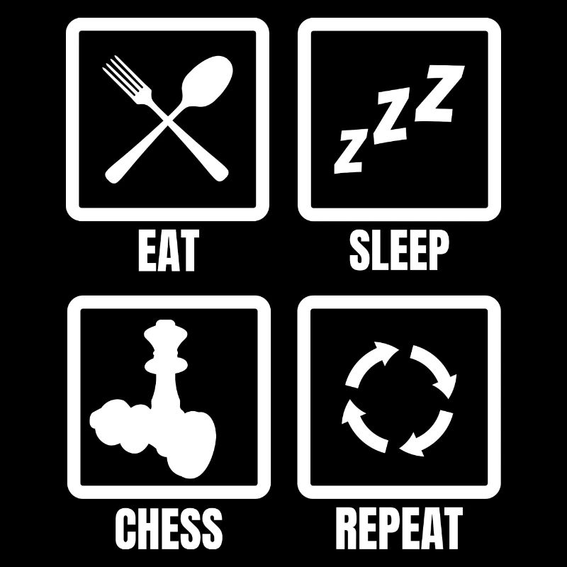 Manger, dormir, jouer aux échecs, répéter