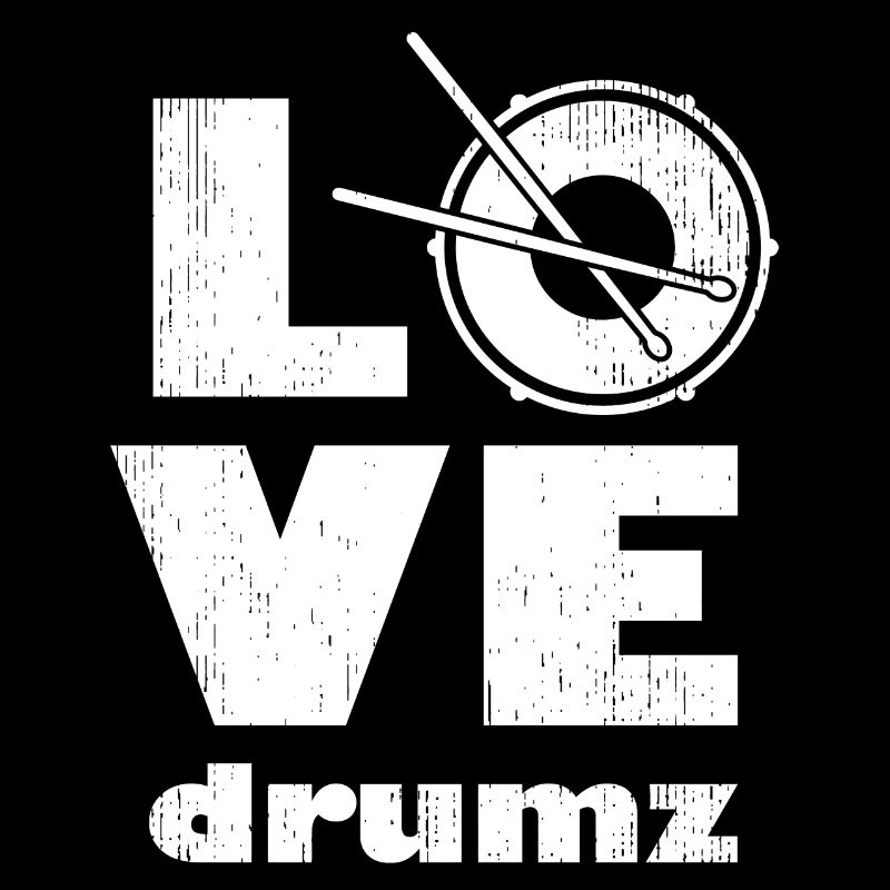 Minimalistisches Design der Liebestrommel