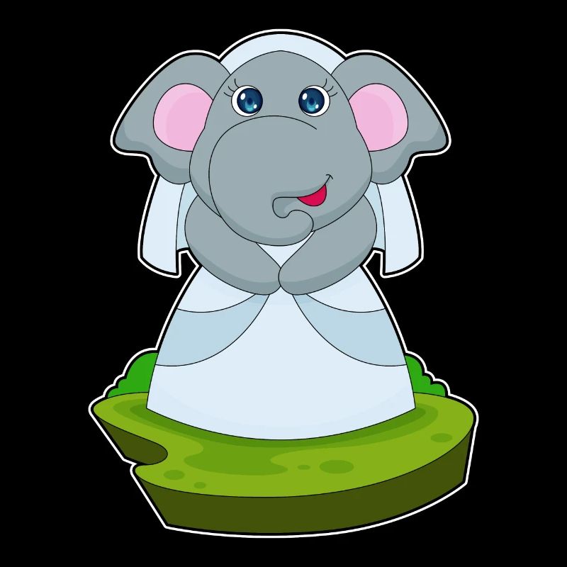 Elephant Bridal Veil Wedding