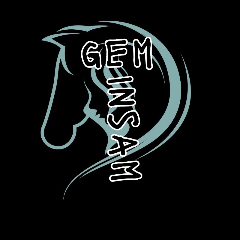 Pferdekopf mit Spruch Gemeinsam