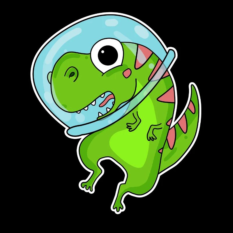 Dino Motif Dinosaur Space Astronauat