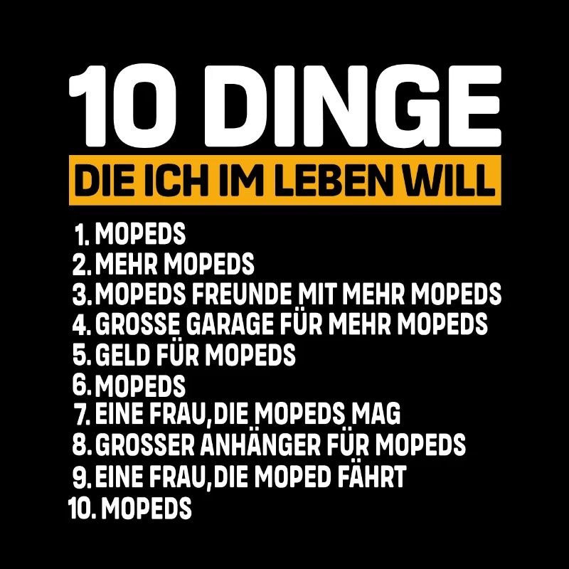 10 Dinge die ich im Leben will mopeld