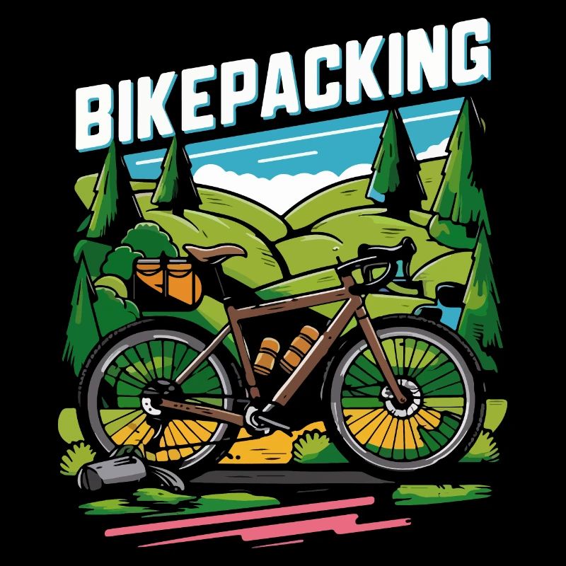 Scène d’aventure à vélo