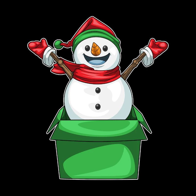 Schneemann Weihnachten Karton