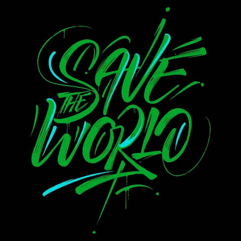 Save the World Graffiti Aktivismus
