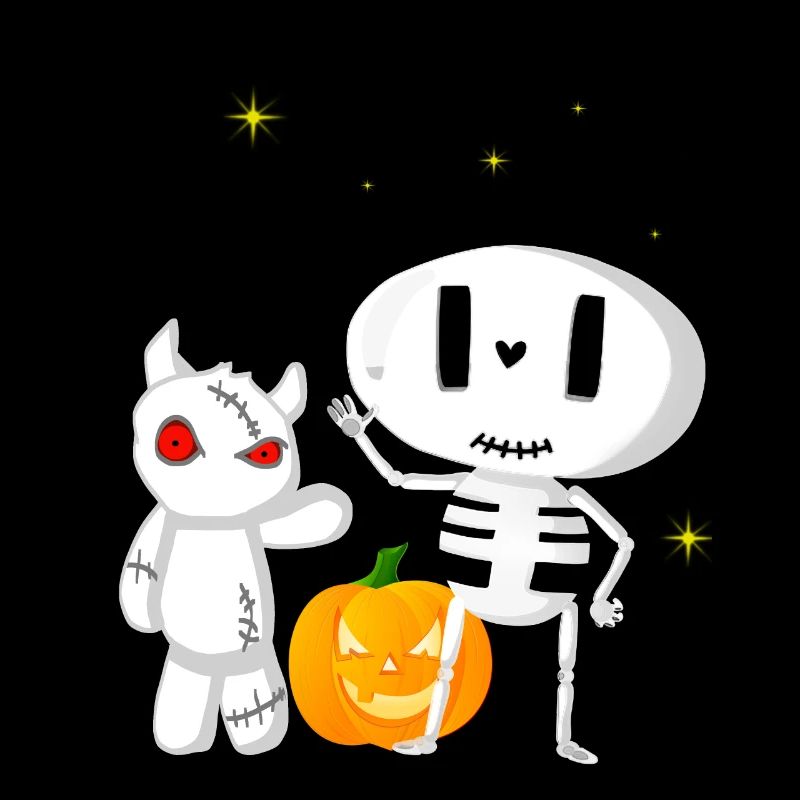 Halloweengesellschaft Gespenst und Monsterchen