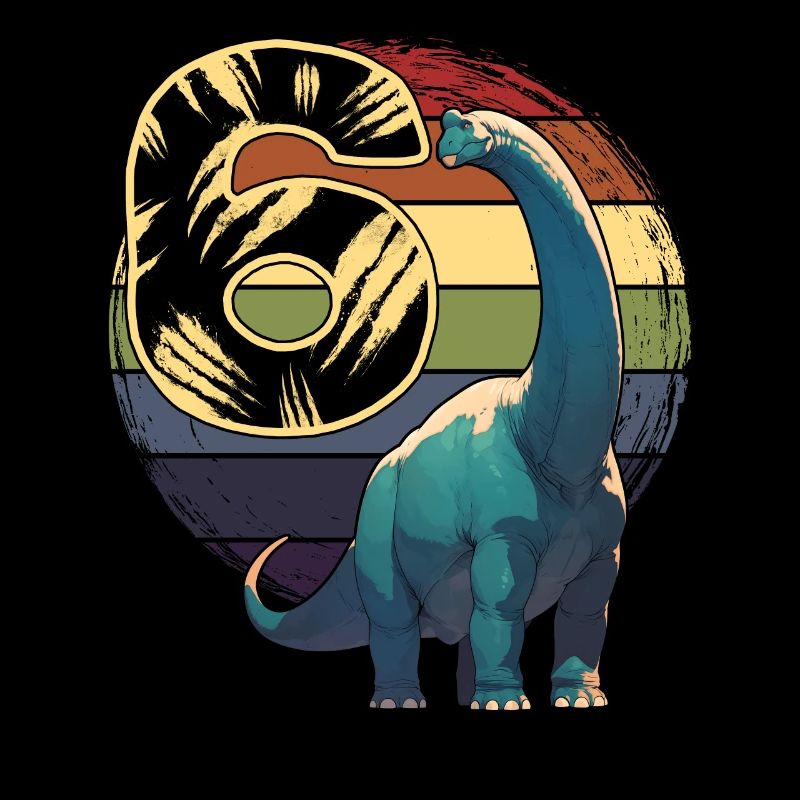 Brachiosaurus 6 Years 6th Birthday Gift