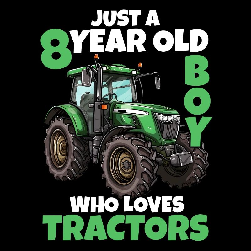 8 Years Tractor Boy 8th Birthday Gift
