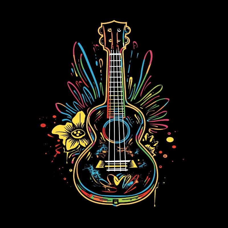 Ukulele Line Art