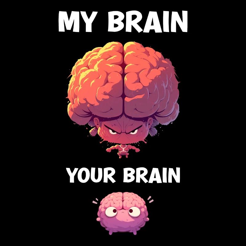 My Brain Your Brain Cartoon Gehirn Sarkasmus