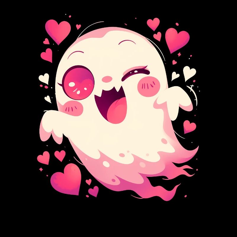 Cute Halloween Geist Herzchen Gespenst Spuk