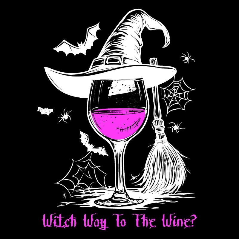 Wine Glass Witch Wine Halloween Wine Drinker Gift