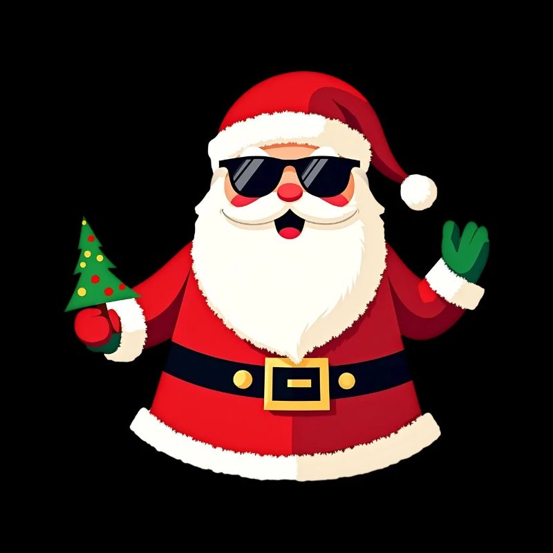 Cooler Weihnachtsmann mit Sonnenbrille Spaß Weihnachten Urlaub