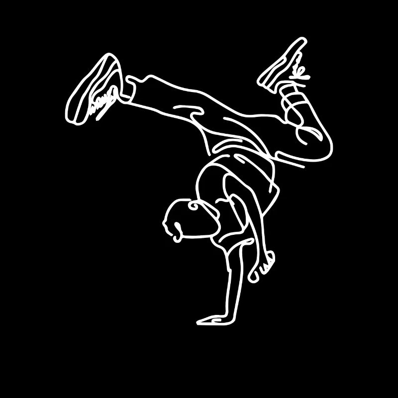 Breakdance Junge Zeichnung
