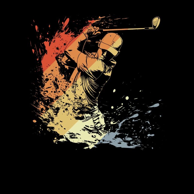 Golfspieler Retro