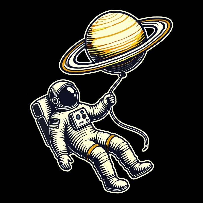 Floating with Saturn – Astronaut Balloon Design