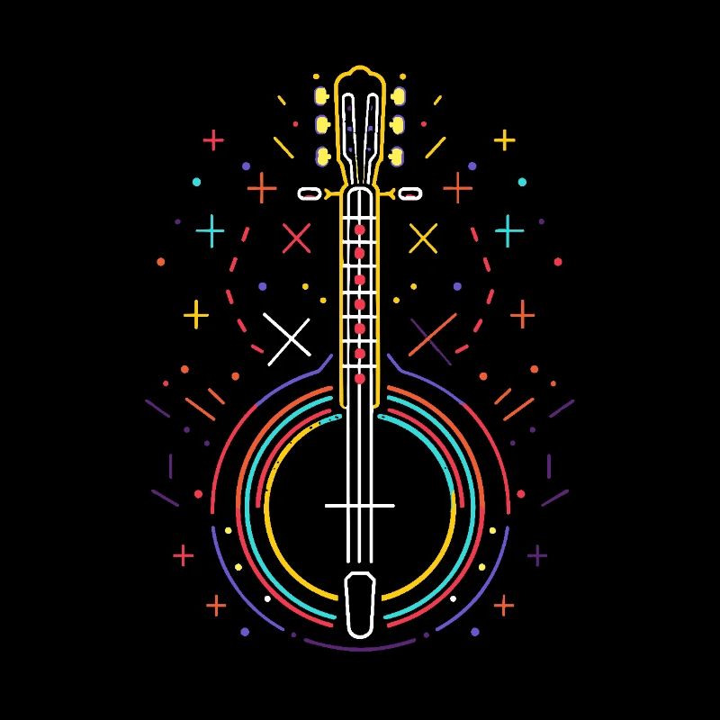 Banjo Line Art