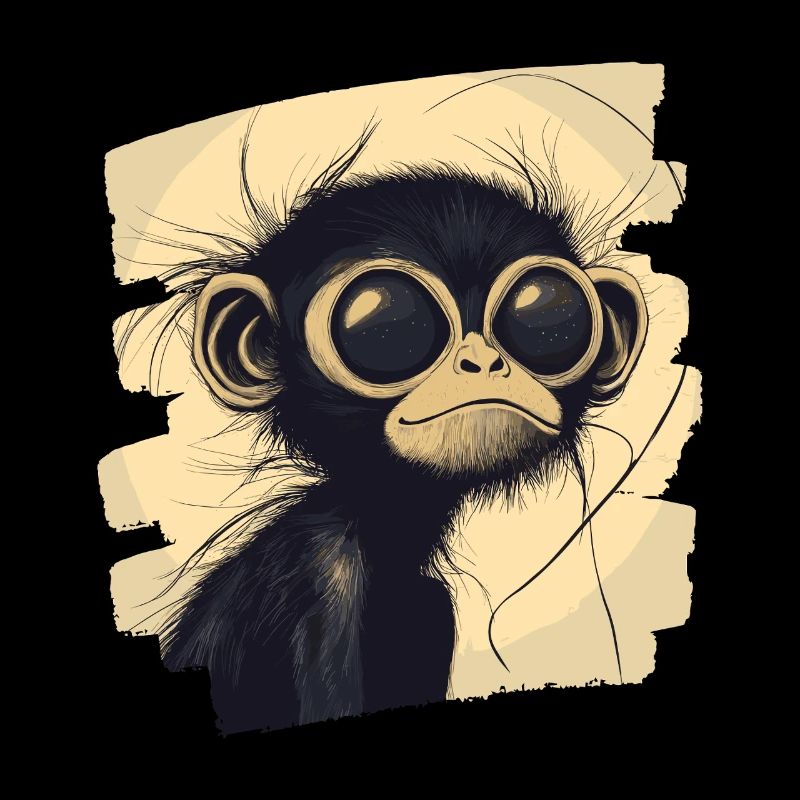 Singe araignée rétro