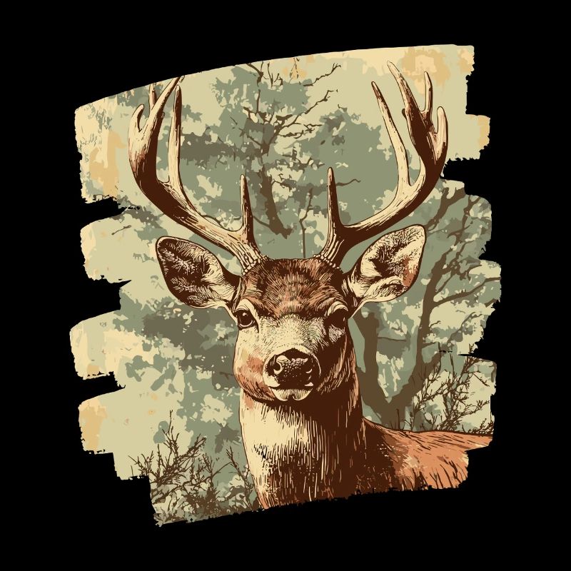 Cerf avec bois