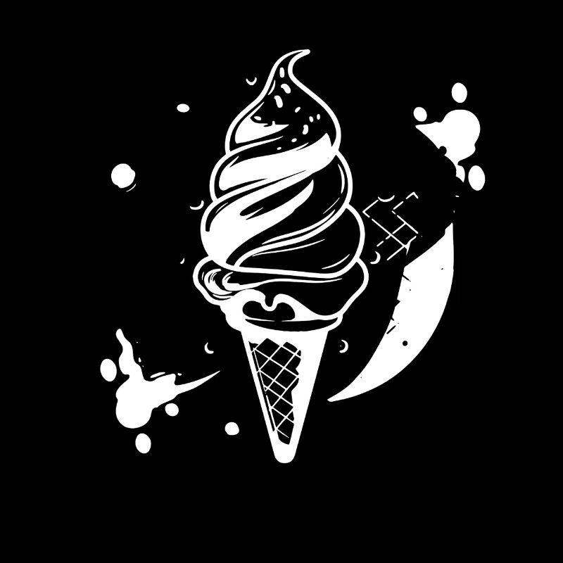 Croquis de crème glacée molle