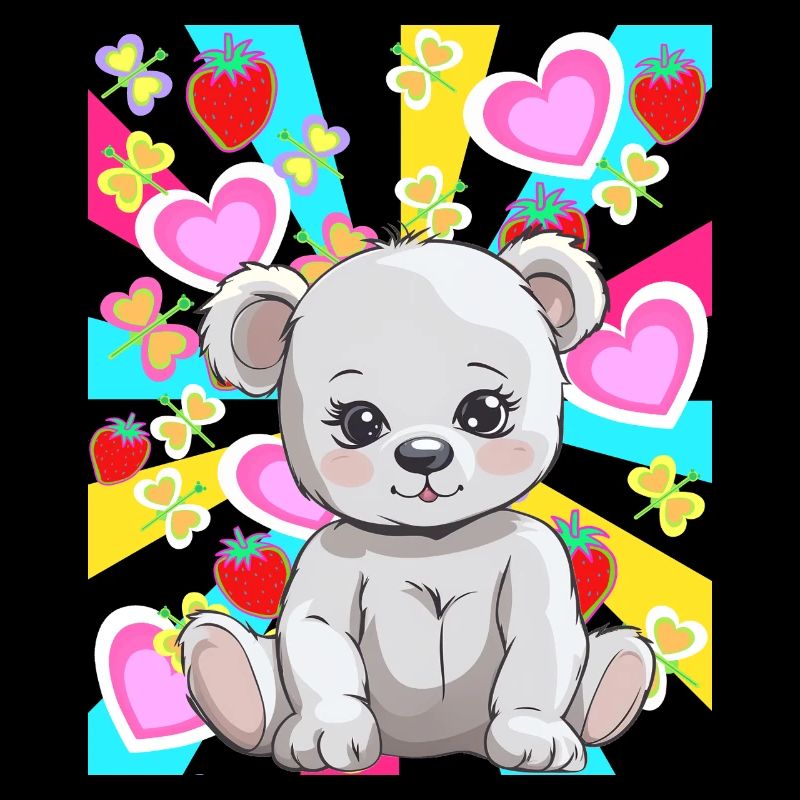 Retro Teddy Bear Bear Bears Kids Baby 80s