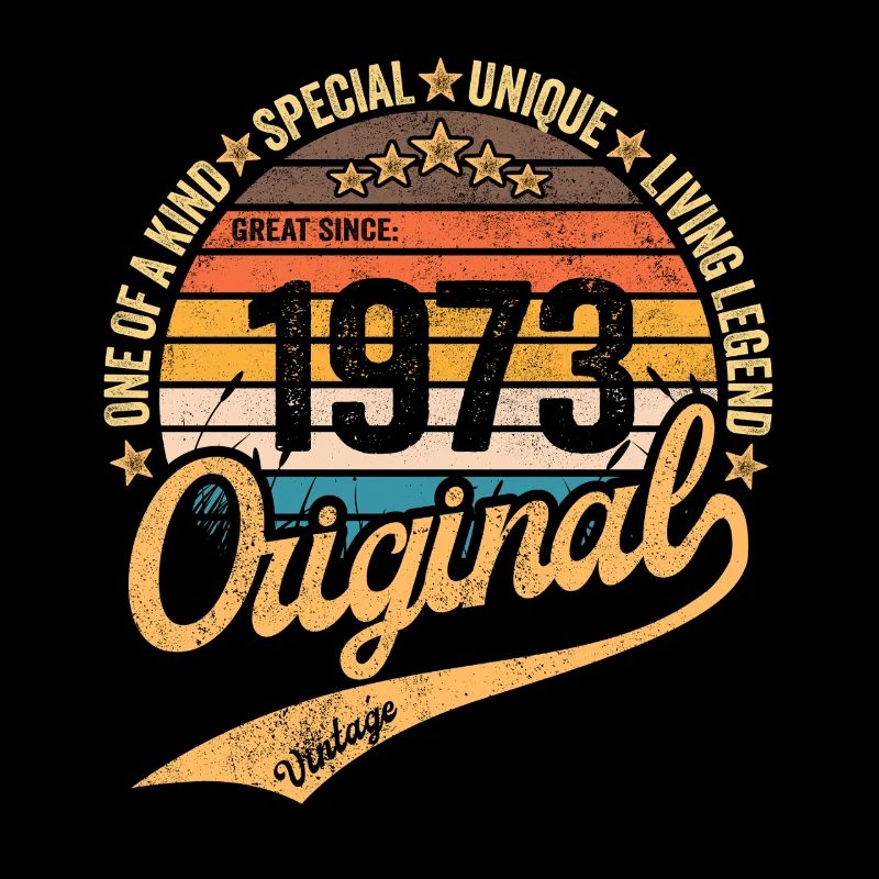 Retro Vintage born in 1973 Vintage 1973