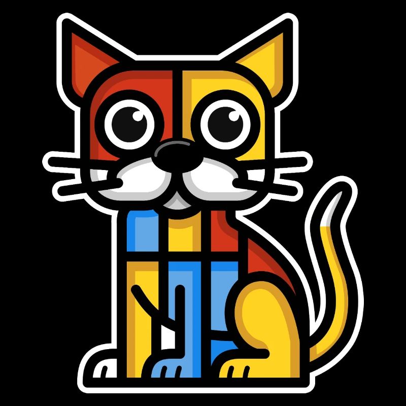 Buntes stilisiertes Bild eines Hundes