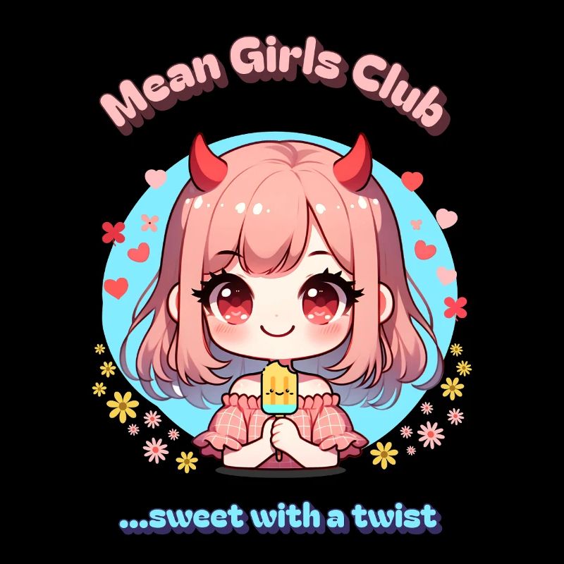 süßes Teufelchen gemeines Mädchen Kawaii Sommer