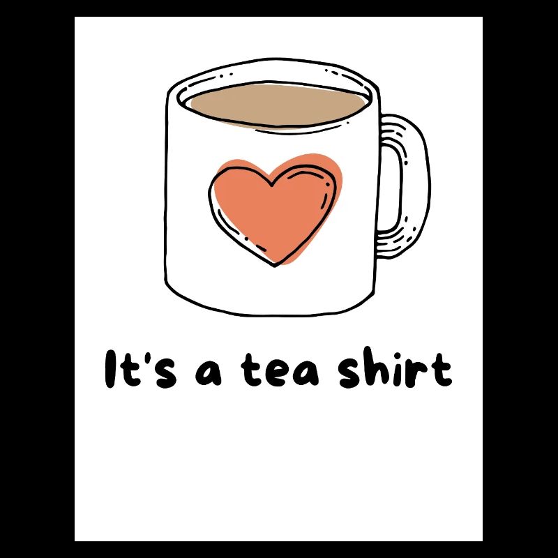 Herz Kaffeebecher Tee Shirt Design