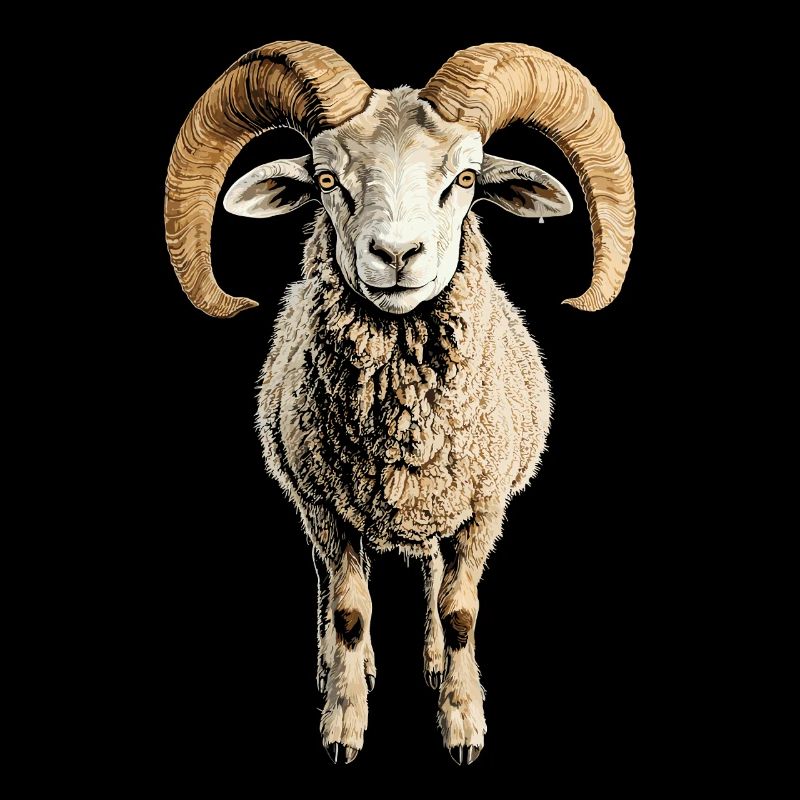 Widder Mufflon Aries Wilde Schafe Männliches Schaf