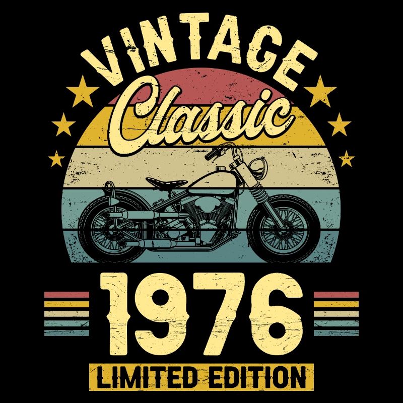 1976 Biker 50. Geburtstag Mann