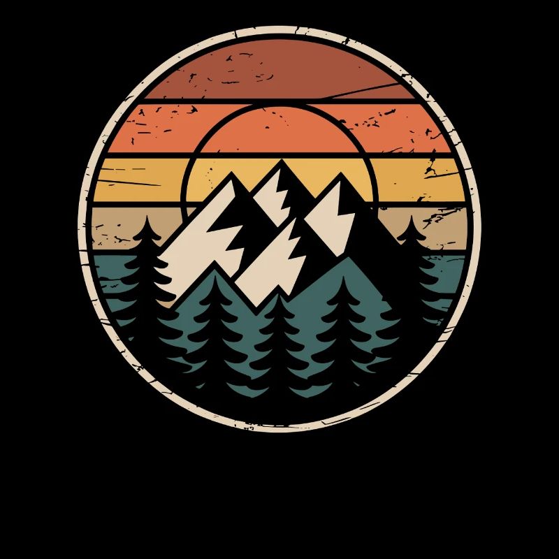 Paysage de montagne au coucher du soleil