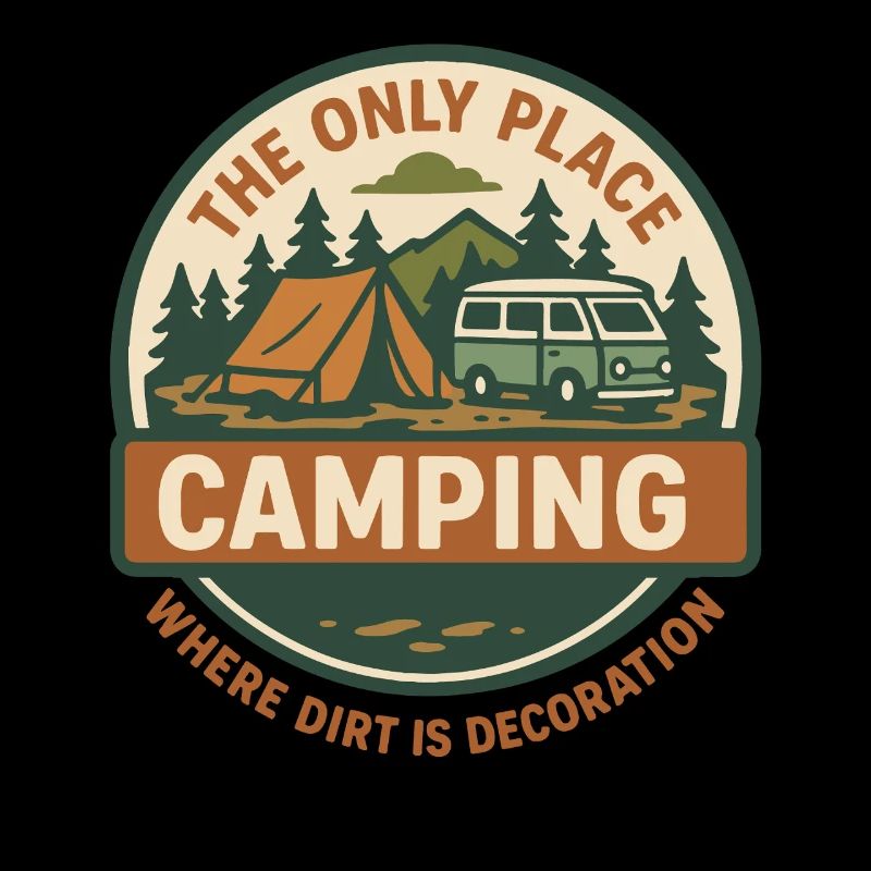 Lustiges Camping Camper Van Abenteuer Design