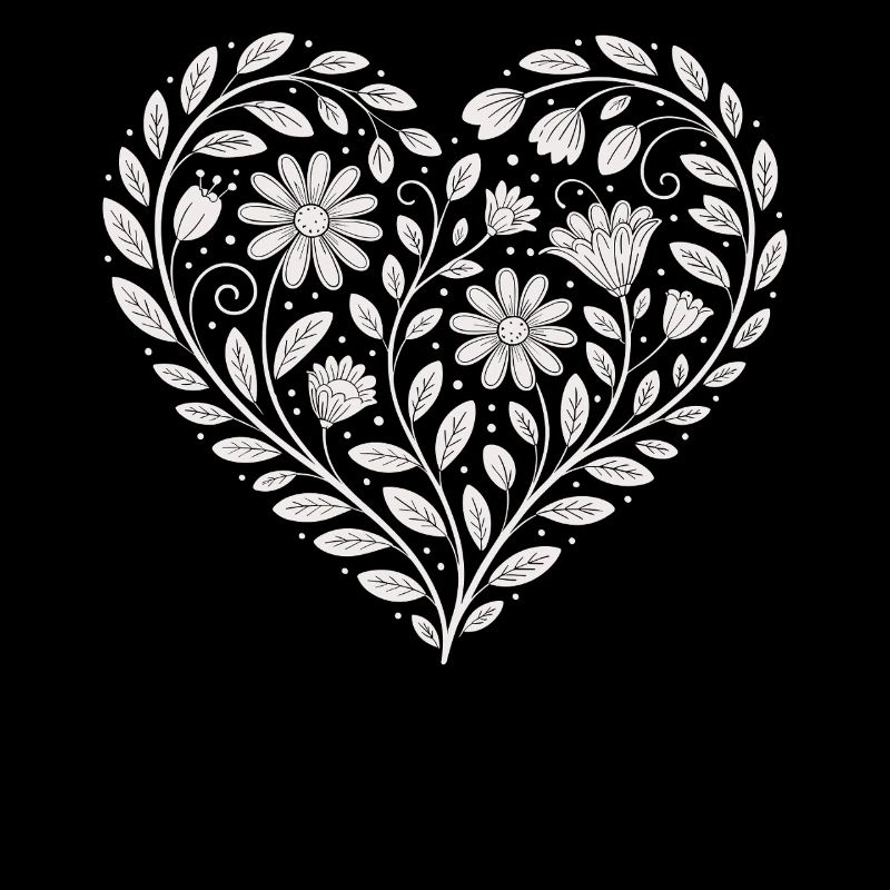 Fleuriste à motifs de cœurs fleuris