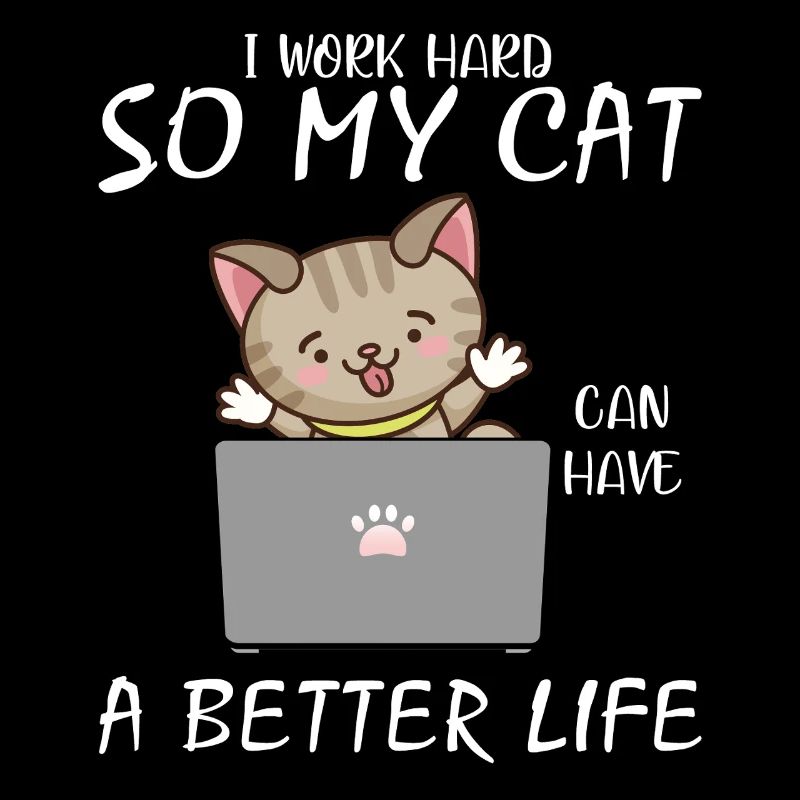 Adorable conception de motivation pour le travail du chat