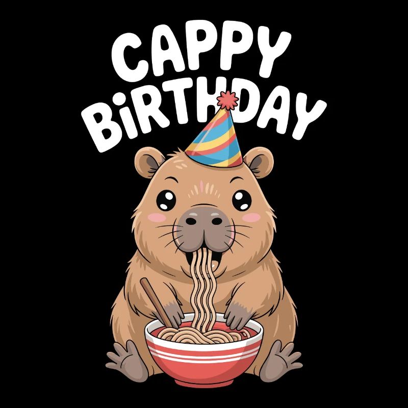  Capybara Ramen Capy Geburtstag Cappy Birthday