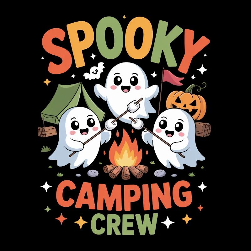 Spooky Camping Crew Camper Hiker Halloween Camping