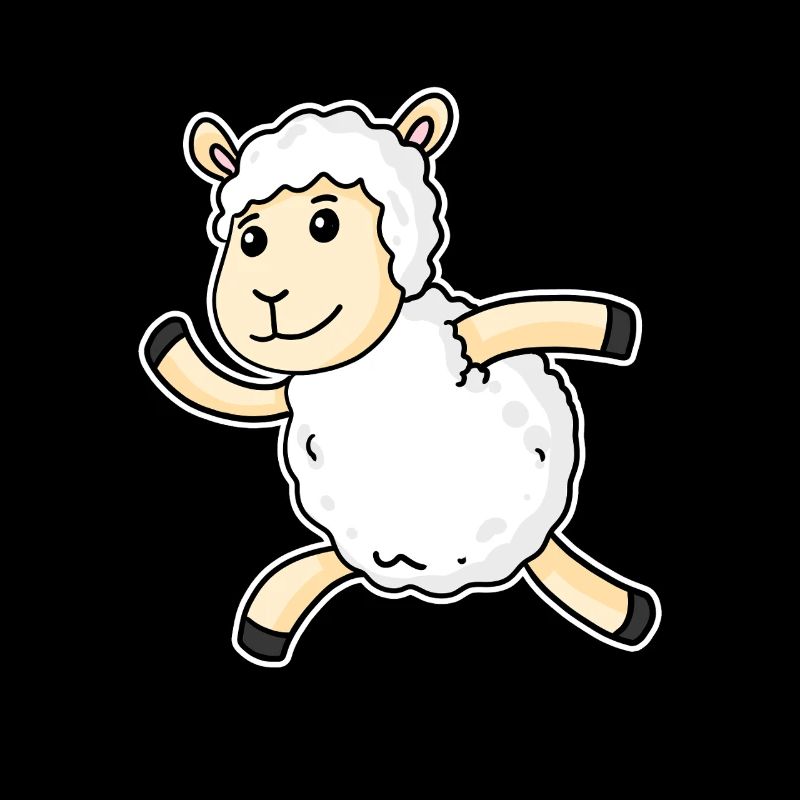 Funny sheep running