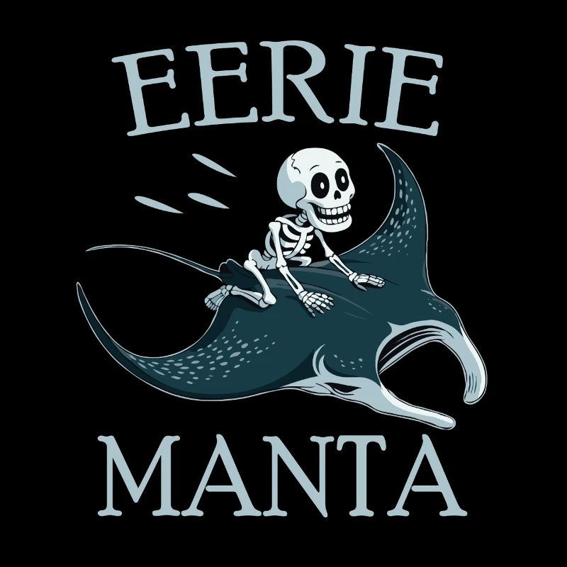 Squelette sur raie manta