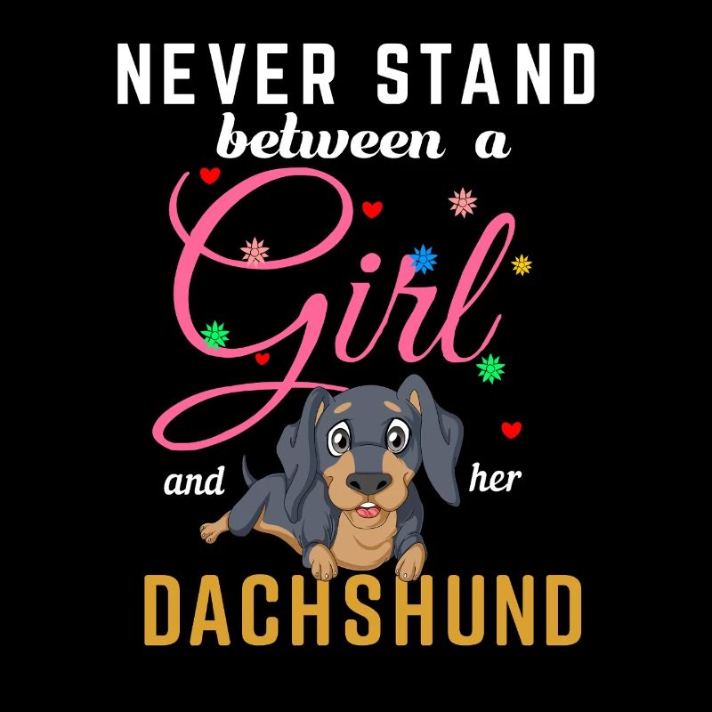 Fille Et Teckel Drôle Tee