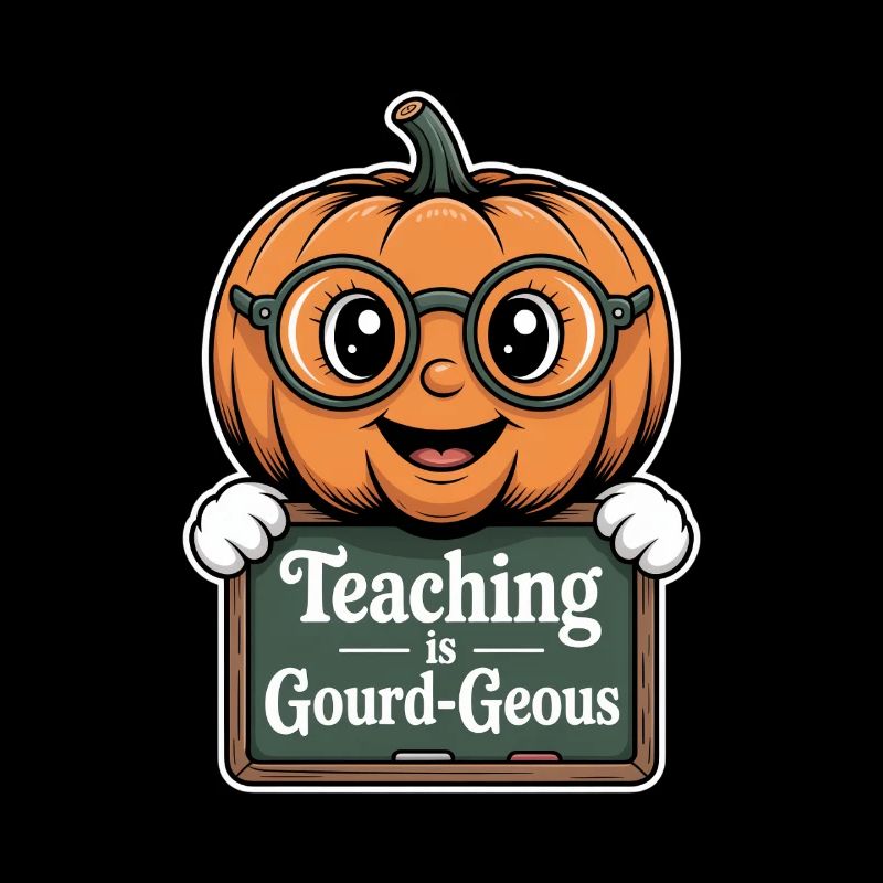 Teaching Is Gourd-Geous Kürbis Lehrer Halloween