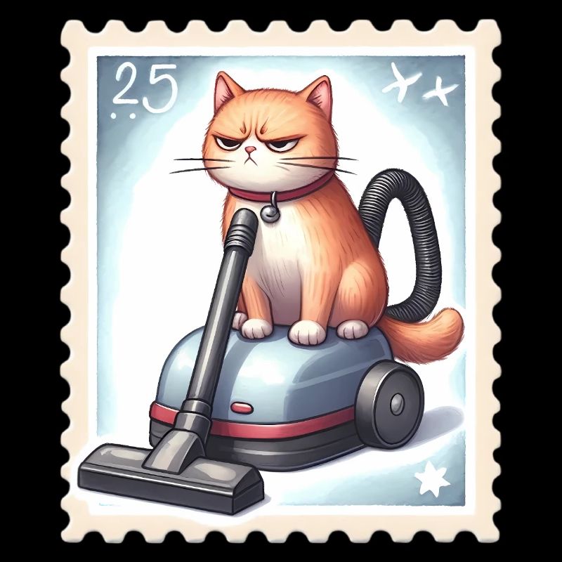 Fun Cat on Vacuum Cleaner